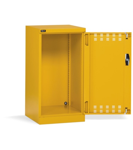 Cabinet with louvred hinged doors, empty, W512 x D555 x H1000 mm