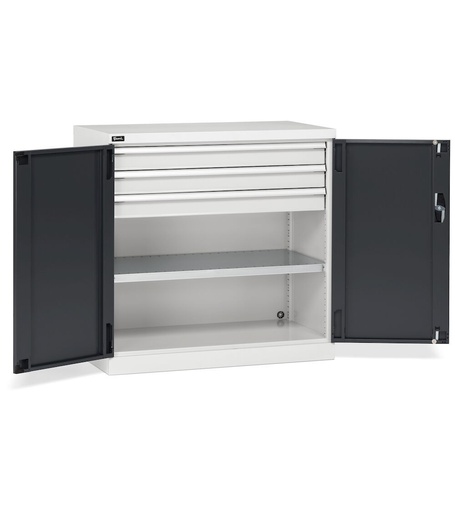 Armario con puertas batientes Perfom – 54×27 EH 3 cajones