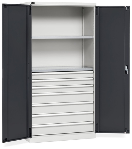 Armario con puertas batientes Perfom – 54×27 EH 7 cajones