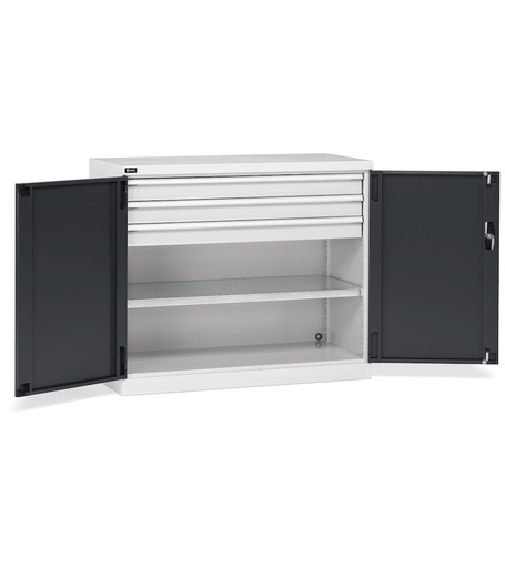 Armario con puertas batientes Perfom – 64×27 EH 3 cajones