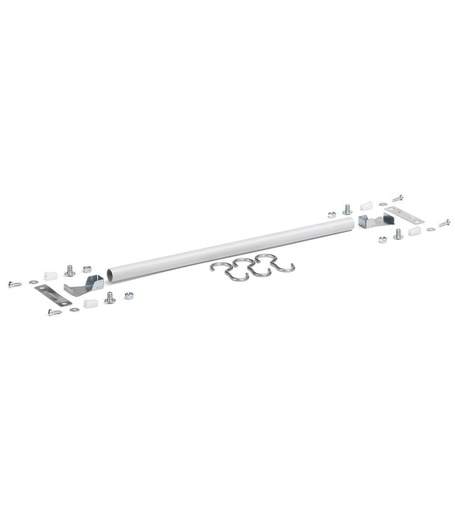Ø22 clothes hanging rail kit, W458 x D23 x H56 mm
