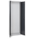 Armadio portacontenitori vuoto a battente per Picking Box Air, L700 x P267 x H1996 mm, grigio chiaro e antracite