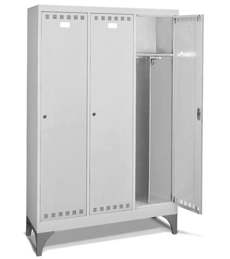 Perfom flat-top locker with 3 compartments