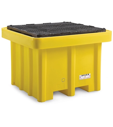 Polyethylene sump with grating for IBC tank, W1350 x D1350 x H970 mm