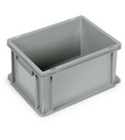 Cassetta in polipropilene Euro Box – H 220 mm – Grigio argento – 400 × 300 × 220 mm
