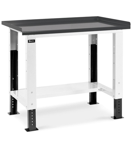 Work Up unassembled height-adjustable workbench with 2.5 mm steel worktop