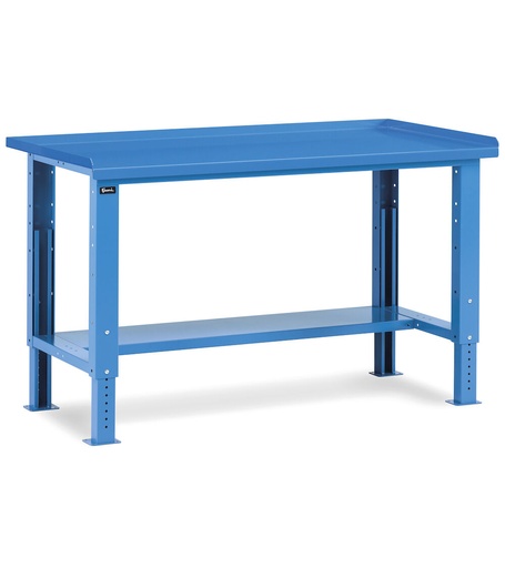 Work Up unassembled height-adjustable workbench with 2.5 mm steel worktop