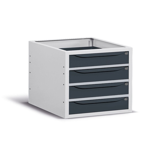 Work Up cabinet W=629 mm with 4 drawers H=105 mm – H 570 mm