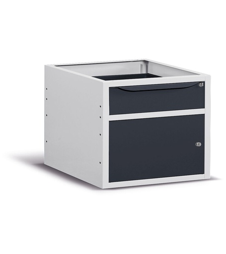 Work Up cabinet W=629 mm with 1 drawer H=150 mm and 1 door – H 570 mm