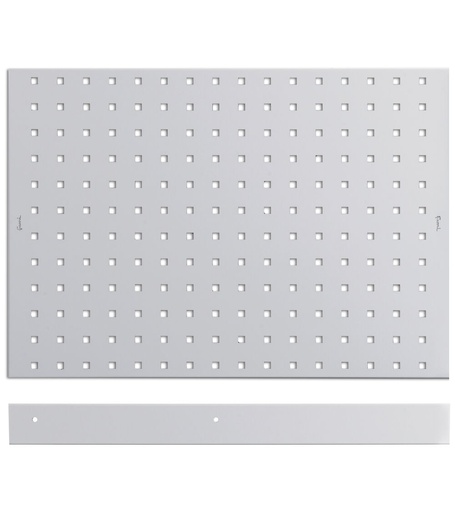 Panel perforado/ménsula con 1 borde de tope para cajas Work