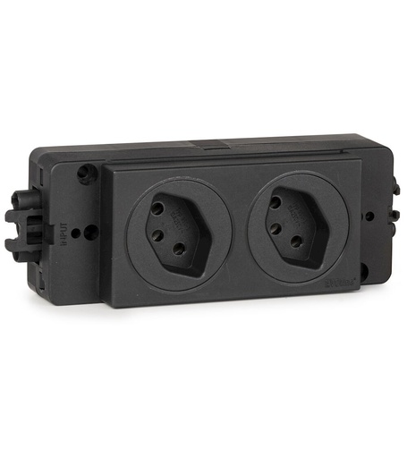 Swiss multi-socket with 2 compartments