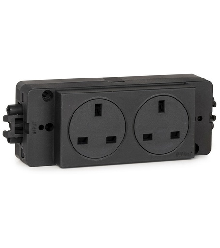 UK power strip with 2 compartments