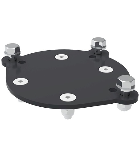 Swivel base bracket for retractable vice system, W219 x D190 x H6 mm