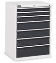 Cassettiera Flexa con 7 cassetti 2x75 1x100 3x150 1x200 – H 1002 mm