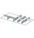 Set materiale di separazione per altezza frontale H=100 mm Perfom – 54×27 EH – cod. FFH02000100