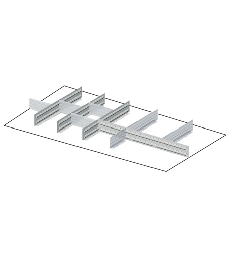 Divisori per cassetti con altezza frontale 100 mm – 64×27 EH