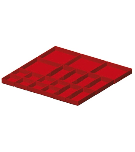 Divider box kit, 18 pieces, for drawers with H 50 mm, 27×27 EH