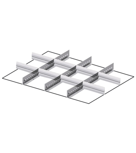 Master drawer divider set for front height H=75 mm – 36×27 EH