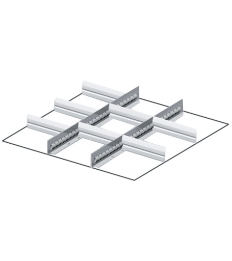 Master drawer divider set for front height H=75 mm – 27×27 EH