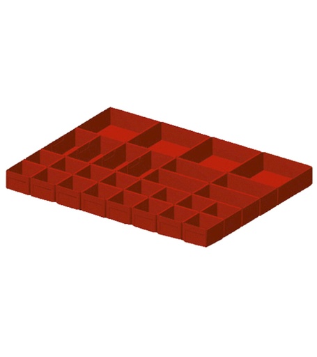 Juego de 28 cajitas separadoras de plástico para cajones con Al 75 mm, 36×27 EH