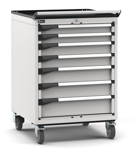 Armoire à tiroirs sur roues avec 7 tiroirs 2x75 2x100 2x125 1x150 Master – H 1072 mm