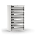 Cassettiera Master con 9 cassetti 8x150 1x200 – H 1500 mm