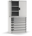 Cassettiera Master con porte con 7 cassetti 2xPR 2x75 1x100 3x150 1x200 – H 2000 mm – 54×36 EH