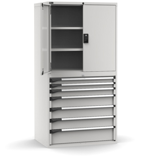 Master drawer cabinet with doors and 7 drawers 2xPR 2x75 1x100 3x150 1x200 – H 2000 mm – 54×36 EH