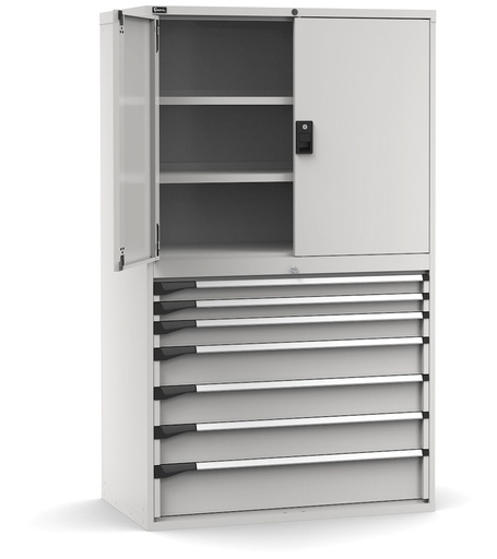 Master drawer cabinet with doors and 7 drawers 2xPR 2x75 1x100 3x150 1x200 – H 2000 mm – 64×36 EH