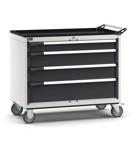 Armoire à tiroirs sur roues avec 4 tiroirs 1x100 2x150 1x200 Master – H 922 mm