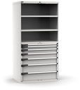 Cassettiera Master con 7 cassetti 2xPF 1x50 1x75 1x100 1x125 1x150 2x200 – H 2000 mm