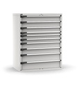 Cassettiera Master con 10 cassetti 2x150 1x125 1x75 2x100 2x150 2x200 – H 1500 mm