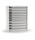 Cassettiera Master con 11 cassetti 1x150 1x125 1x75 4x100 3x150 1x200 – H 1500 mm
