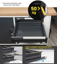 Banco da lavoro MASTERBR1503 con 1 armadio a cassetti con 4 cassetti e 1 armadio a cassetti con 5 cassetti