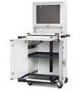 Armadio porta computer con modulo base e modulo porta con finestra in policarbonato