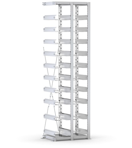 Rayonnage d'extension vide pour bacs taille 3/3A2, L584 x P421 x H2003 mm