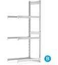 Scaffale porta gomme aggiuntivo, L1028 x P421 x H2016 mm