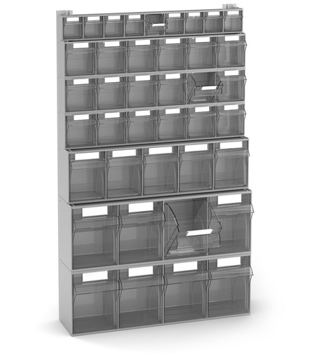 Rayonnage pour petites pièces avec 40 tiroirs Visual Box, H1000 mm