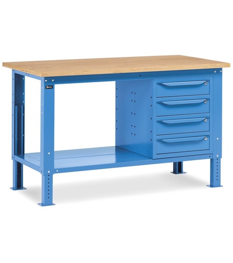 Work Up workbench 150 cm with 1 drawer cabinet with 4 drawers