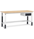 Banco da lavoro WORK2001 con 1 armadio a cassetti con 1 cassetto, L 200 cm