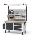 Banco smontato regolabile con piano in multiplex 30 mm Work Up (cod. WORK1540)