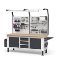 Banco smontato regolabile con piano in multiplex 30 mm Work Up (cod. WORK1540)