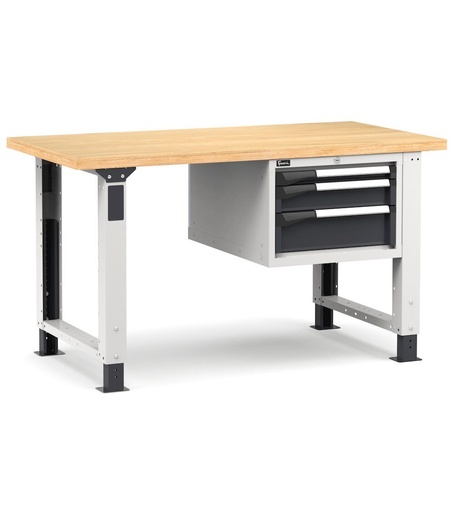 Work Master workbench with 3 drawers 1x50 1x100 1x150 – H 765/1115 mm