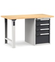 Banco con 4 cassetti 3x150 1x300 Master – H 890 mm