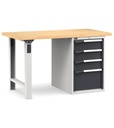 Banco con 4 cassetti 3x150 1x300 Master – H 890 mm