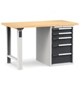 Banco con 5 cassetti 2x100 1x150 2x200 Master – H 890 mm
