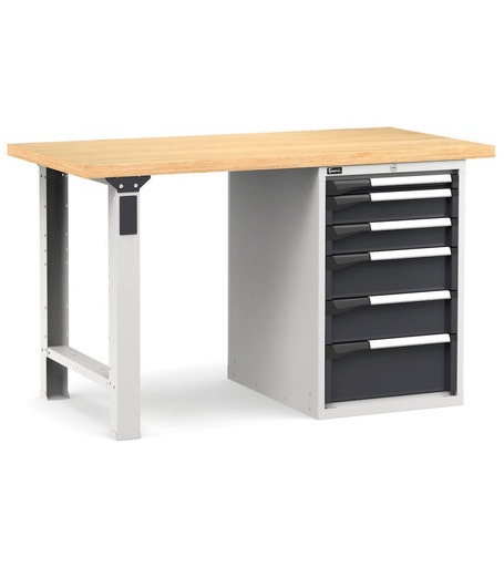 Work Master workbench with 6 drawers 1x50 2x100 2x150 1x200 – H 890 mm