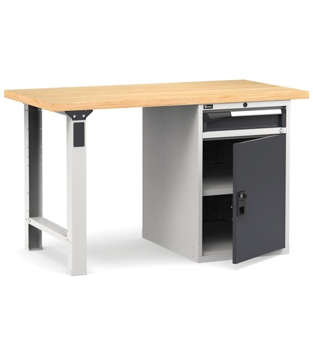 Work Master workbench with door and 1 drawer 1x100 1xPR – H 890 mm