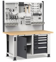 Banco con porta con 5 cassetti 2x75 1x100 1x150 1x200 1xPR Master