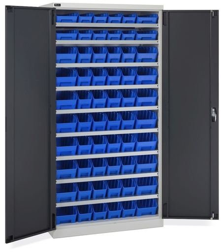 Armario con puertas batientes y 60 cubetas RK Box Air Perfom – Al 2000 mm